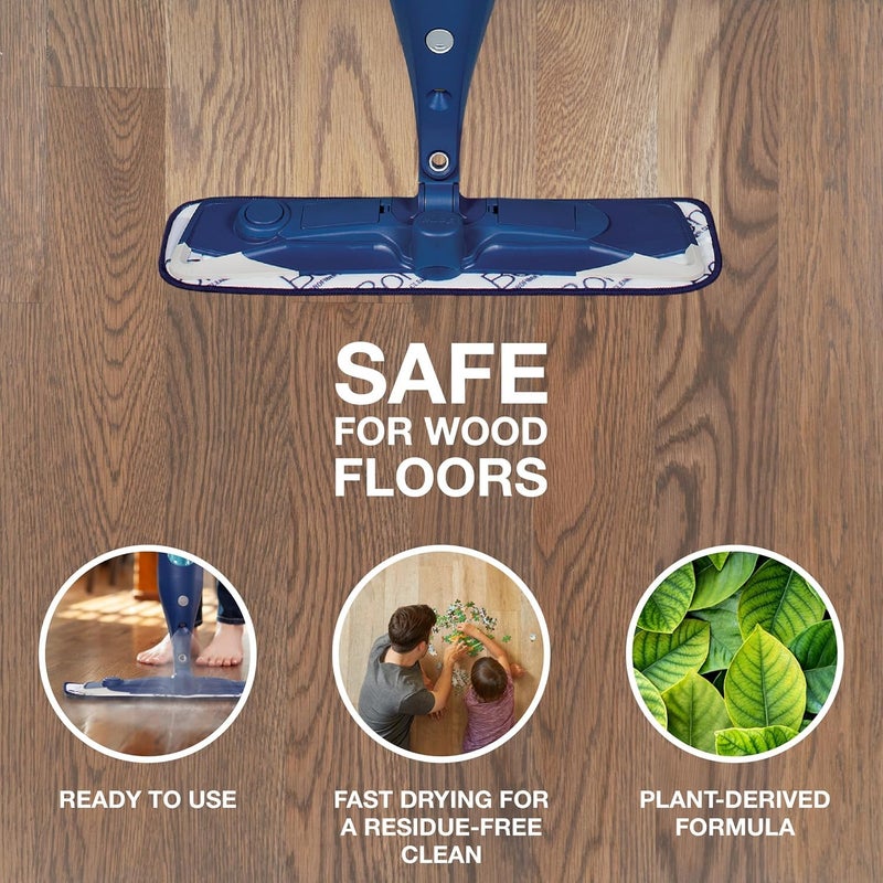 Bona PowerPlus Premium Motion Spray Mop for Hardwood Floors - Includes PowerPlus Hardwood Floor Cleaning Solution and PowerPlus Microfiber Cleaning Pad - Vibrating Spray Mop for Wood Floors - Image 3
